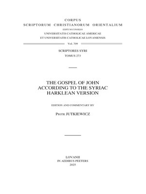 cover image of The Gospel of John According to the Syriac Harklean Version